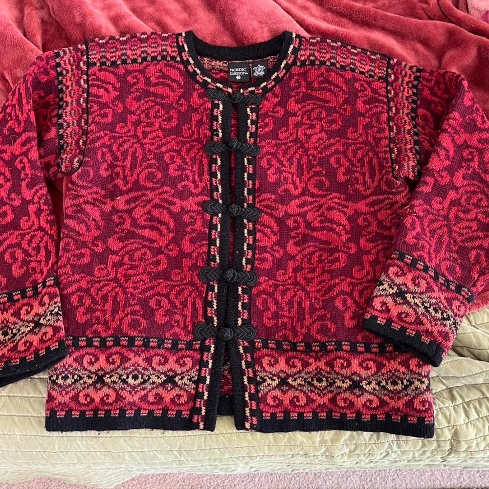 Nordic wool cardigan